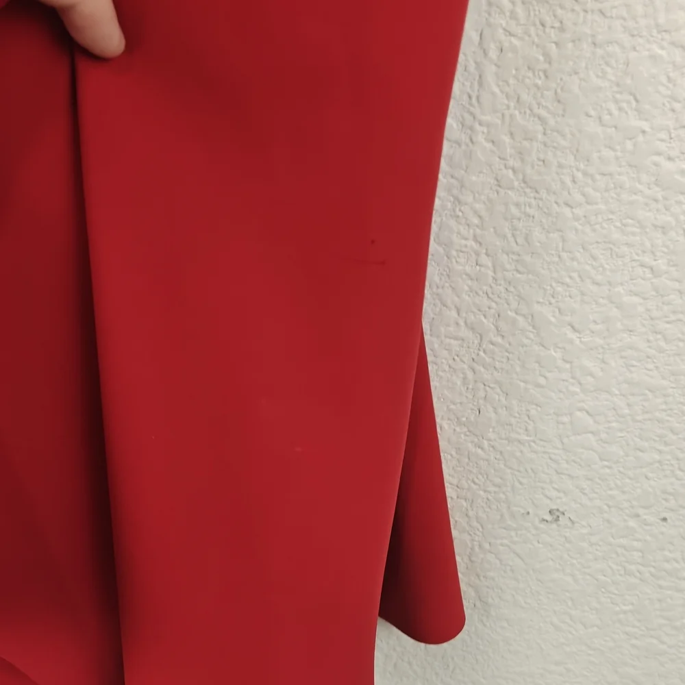 Chiara Boni La Petite RobeTrina Ruffle Sheath 3/4 Sleeve Dress Sz 8 - Picture 9 of 16